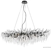 Люстра подвесная Данила (Daniela) WE182.19.043 Wertmark прозрачная на 19 ламп, основание чёрное в стиле флористика современный ветви Люстра подвесная Данила (Daniela) WE182.19.043 Wertmark прозрачная на 19 ламп, основание чёрное в стиле флористика современный ветви